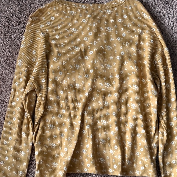 Madewell Floral Ribbed Henley Top - NWT - Picture 3 of 3